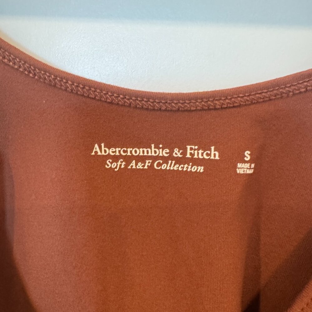 Abercrombie & Fitch Soft Collection brown seamless body suit S NWOT - Picture 3 of 5